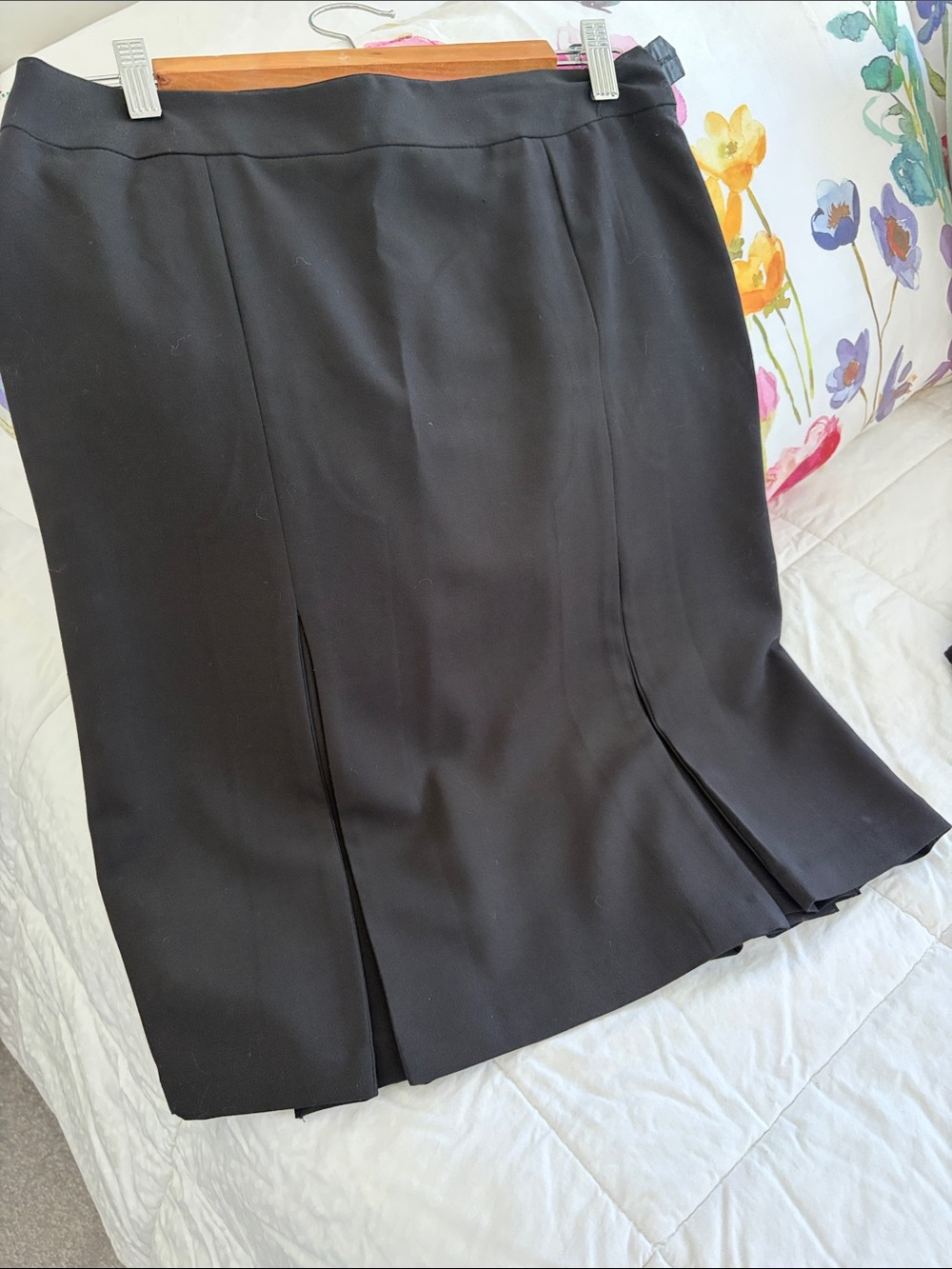 Jessica Black Pencil Skirt with Front Slits